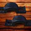 Capsquares pair - 2 1/2" - 3" trunions field - Iron